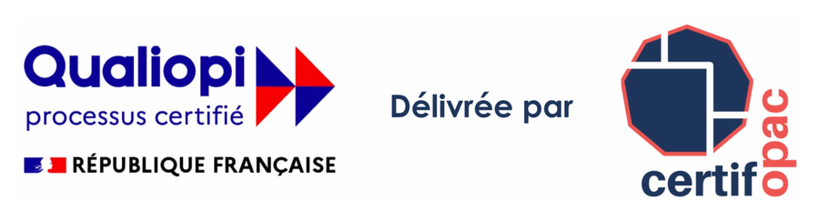 Qualiopi, processus certifié — République Française — certification délivrée par Certif'Opac